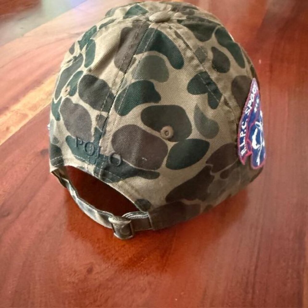 SOLD! RALPH LAUREN 1 OF 1 RIVER GUIDE SPORTING FISHING PATCH CAMO CAP RL 815 NWT - Picture 5 of 9